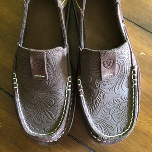 Women’s Ariat loafers, dark brown, like new condition